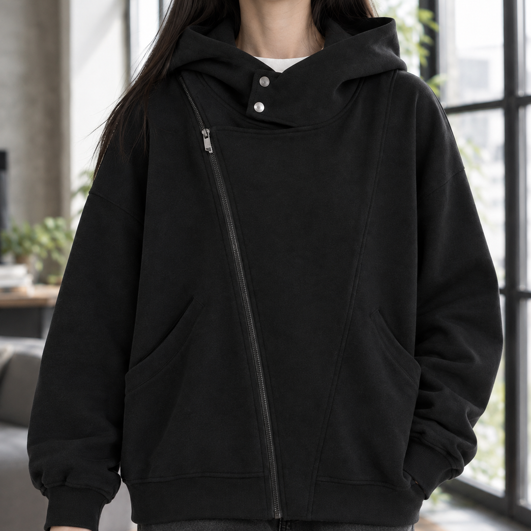Women's Iolanthe-Rae Hooded Hoodie in Black | Invictora.com