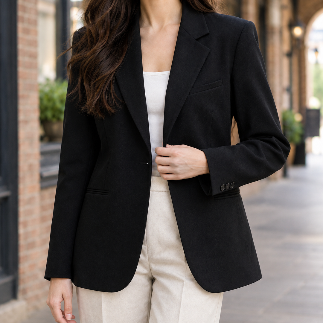 Women's Roseline Tailored Blazer in Black | Invictora.com
