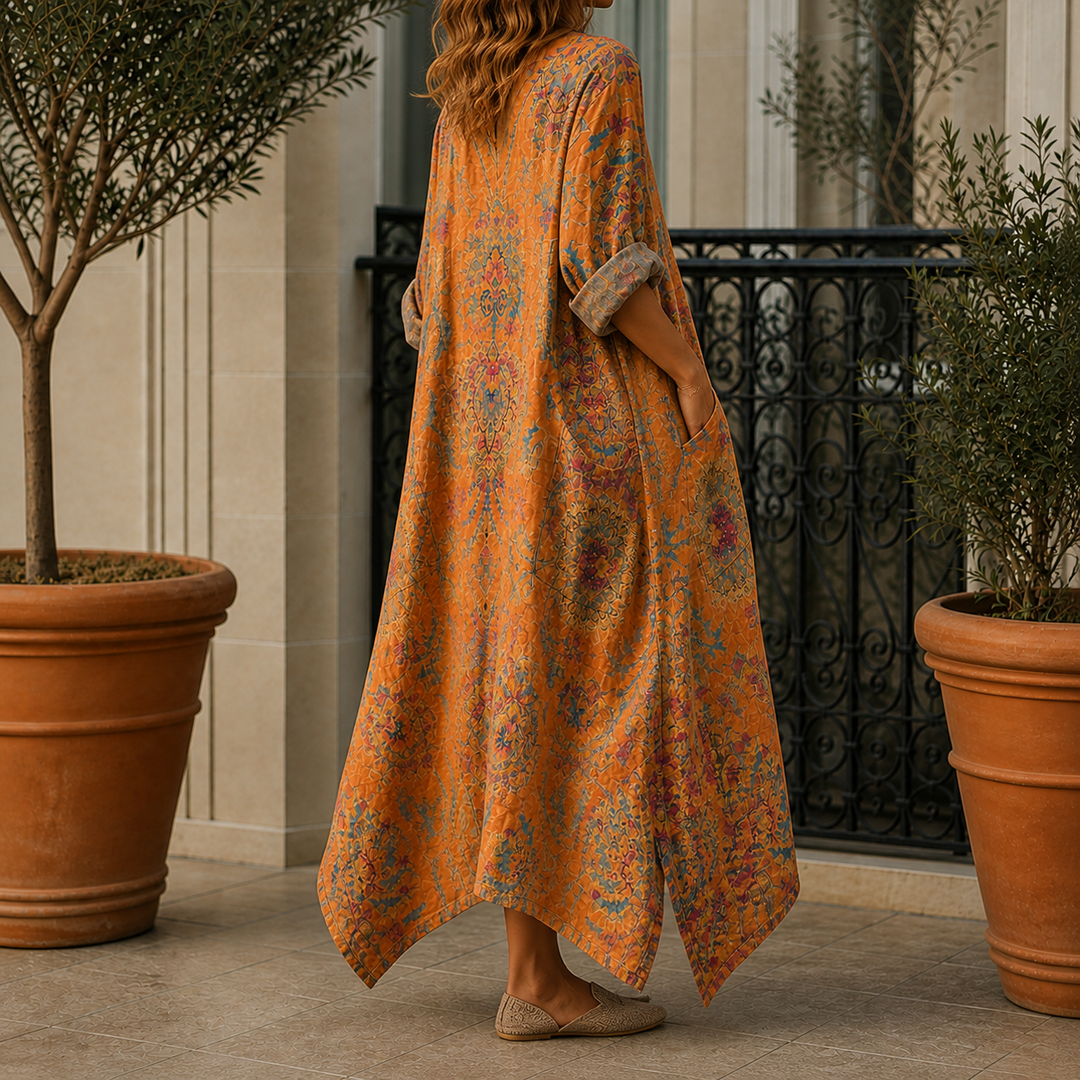 Women's Cosima-Louise Balloon Hem Dress in Orange | Invictora.com