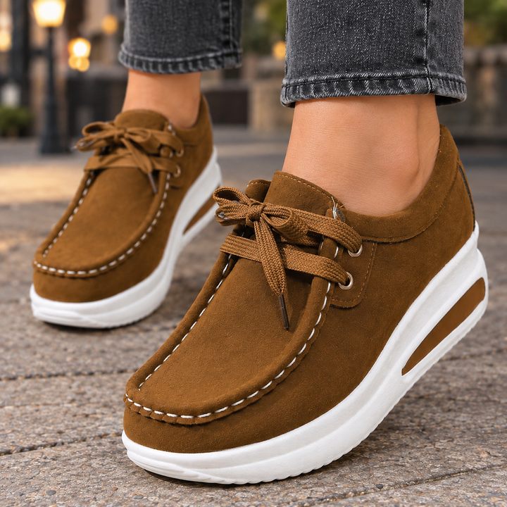 Women's Marostica-Milano Suede Wedge Shoes in Brown | Invictora.com