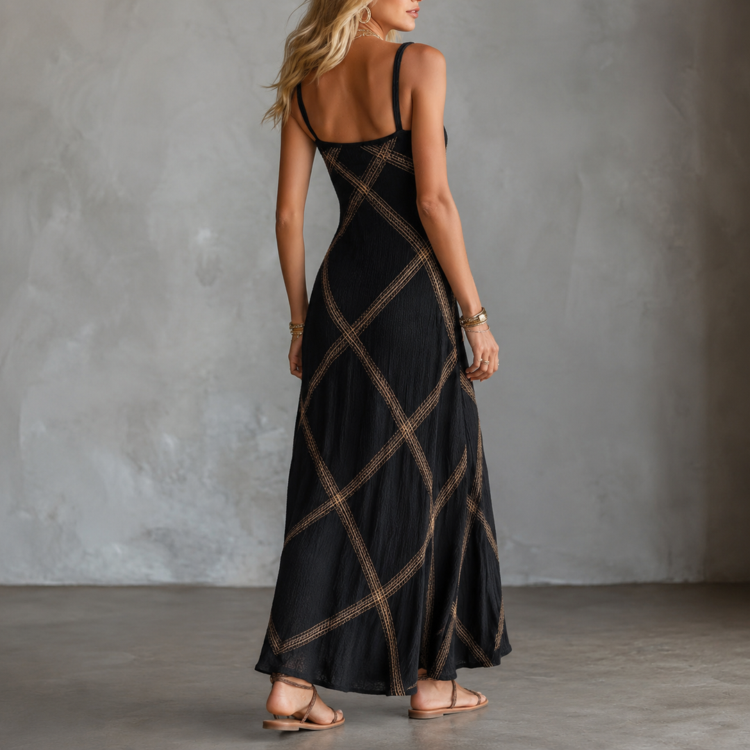 Women's Carmen-Mae Geometric Maxi Dress product image | Invictora.com