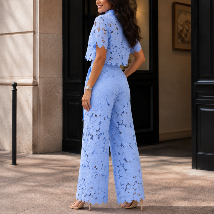 Women's Willa Wide-Leg Set in Light Blue | Invictora.com