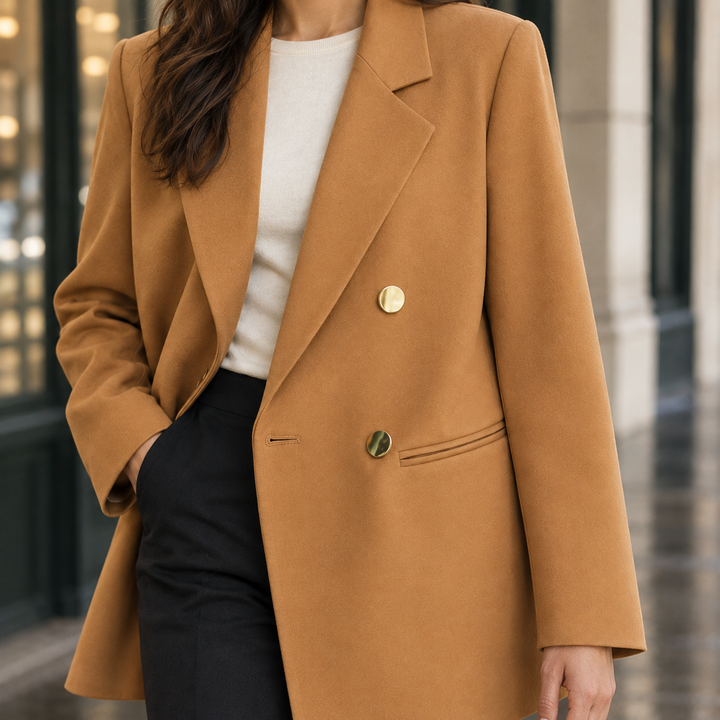 Women's Margot-Rose Tailored Jacket in Brown | Invictora.com