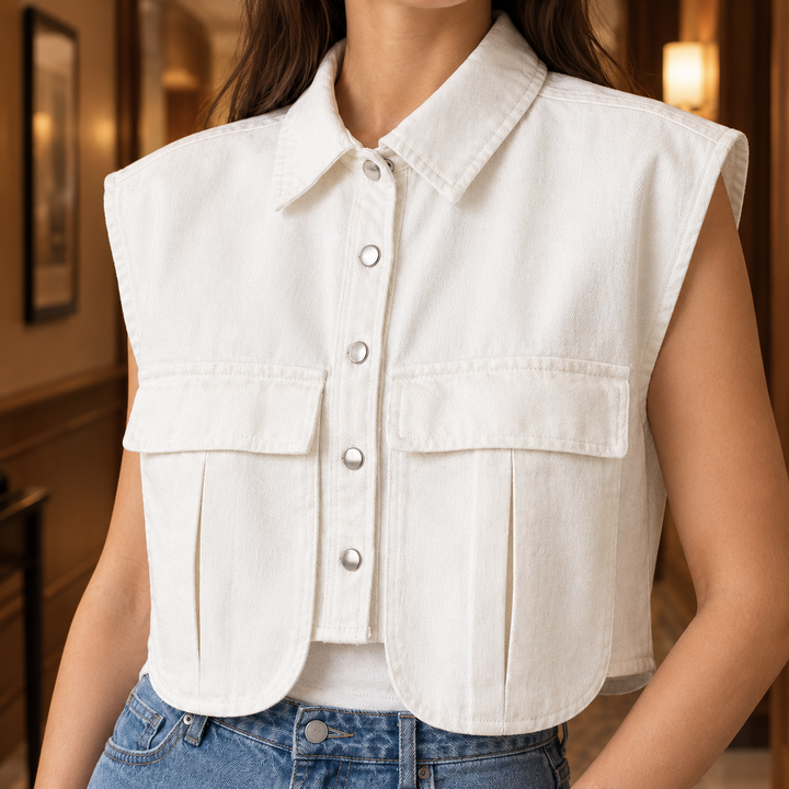 Women's Iolanthe Utility Top in White | Invictora.com