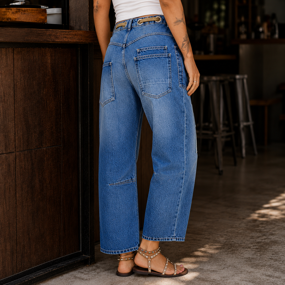Women's Anouk-Kate Patchwork Jeans in Blue | Invictora.com