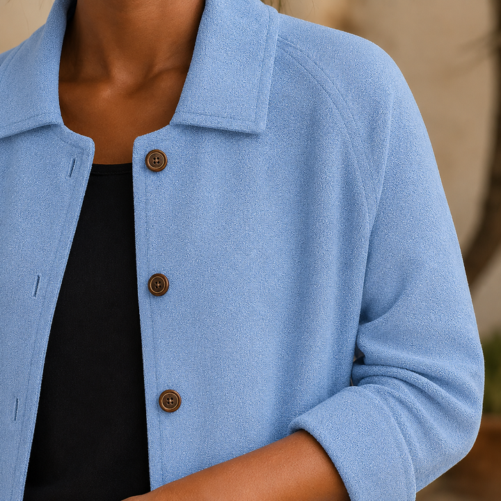 Women's Soraya-Lane Collared Sweater in Light Blue | Invictora.com