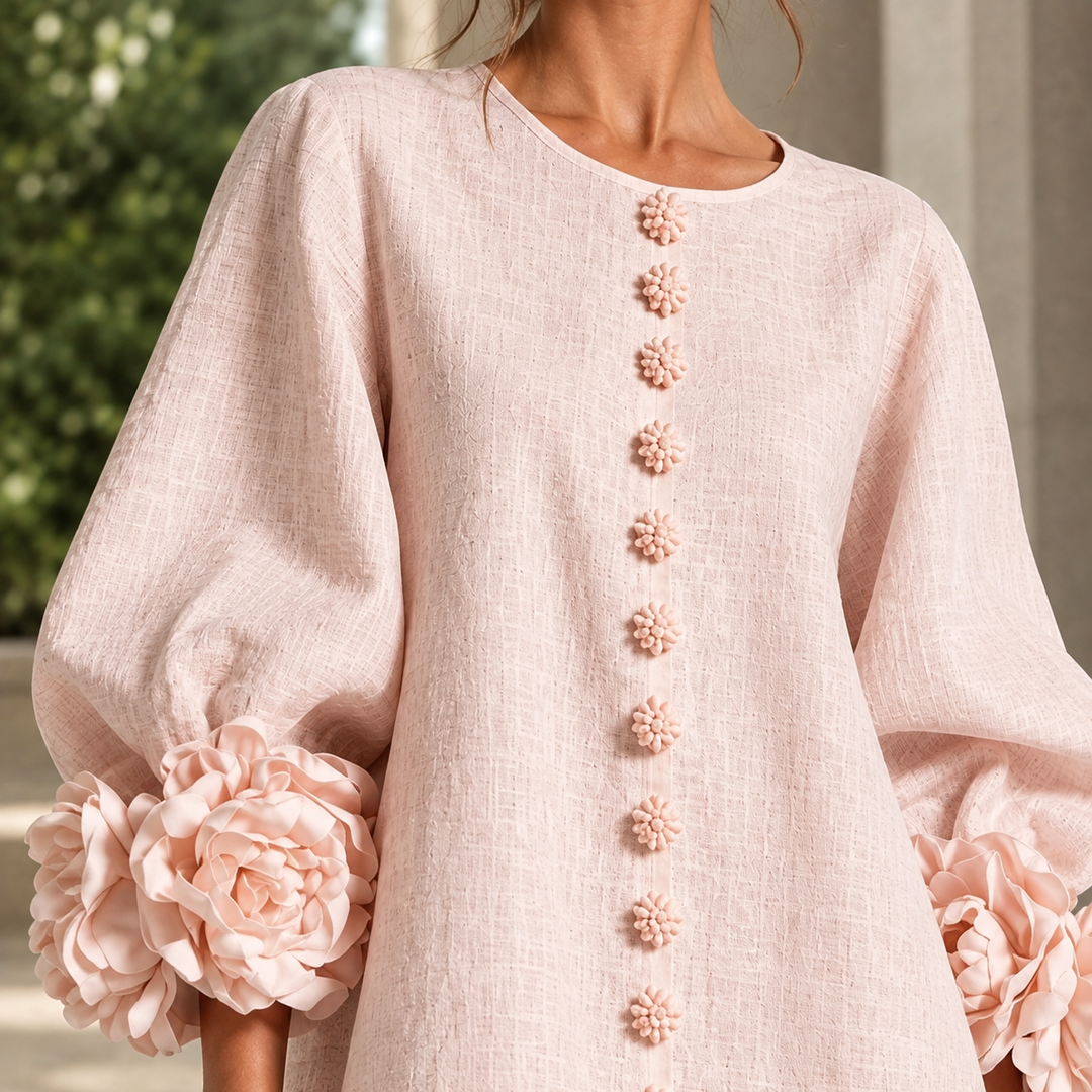 Women's Lucinda Floral Cuff Dress in Pink | Invictora.com