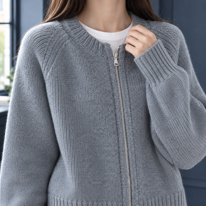 Women's Heidi Relaxed Cardigan in Gray | Invictora.com