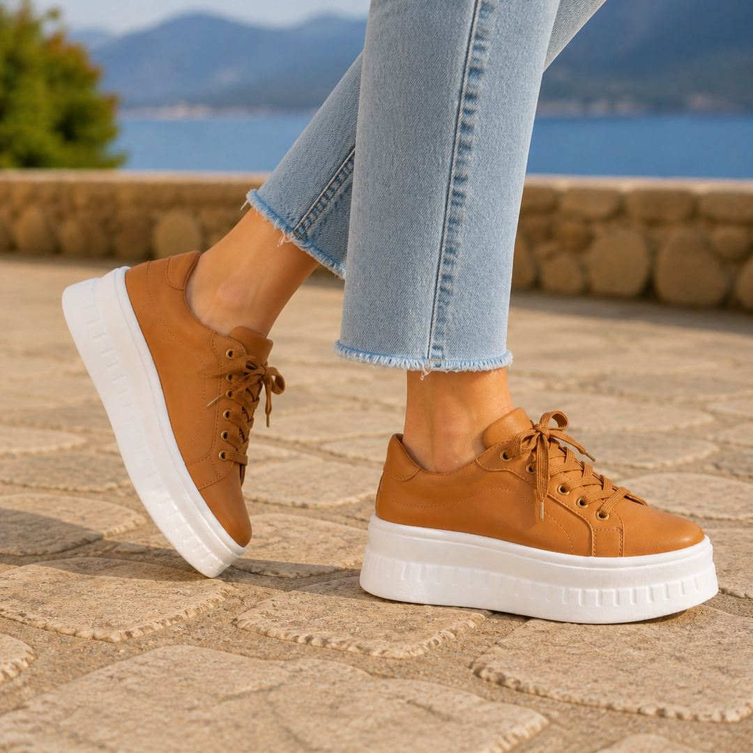 Women's Brindisi Orthopedic Sneakers in Brown | Invictora.com