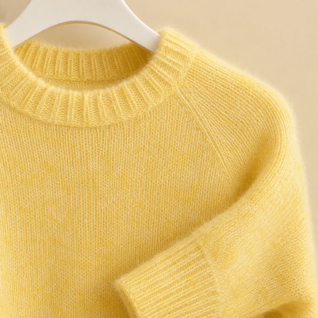 Women's Tabitha-Jade Brushed Sweater in Lemon Yellow | Invictora.com
