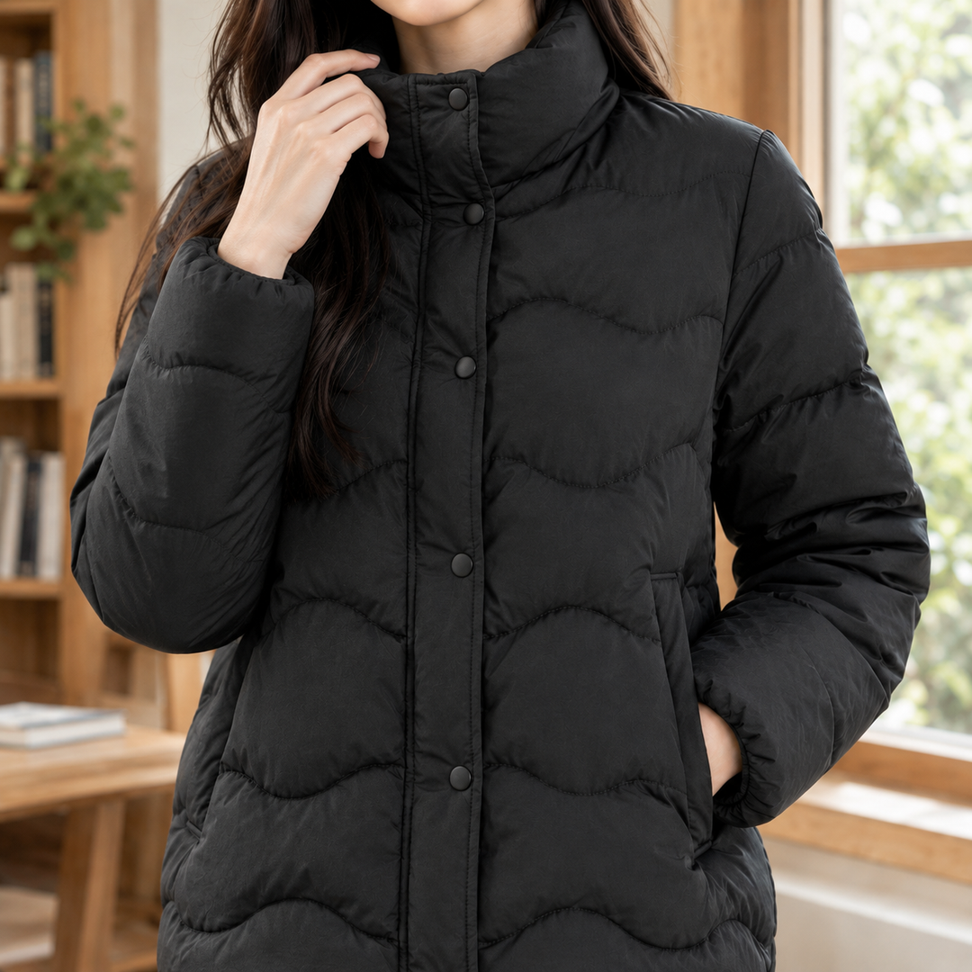 Women's Aurore-Hope Quilted Jacket in Black | Invictora.com