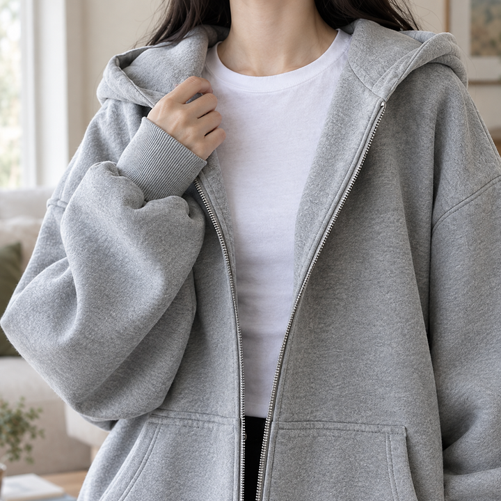 Women's Amandine-Hope Oversized Hoodie in Gray | Invictora.com