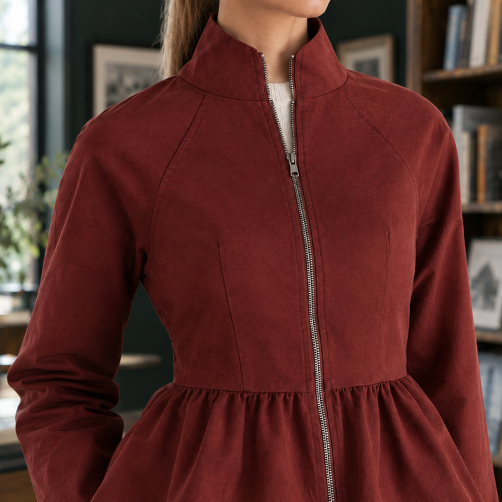 Women's Valerie-Belle Peplum Jacket in Red | Invictora.com