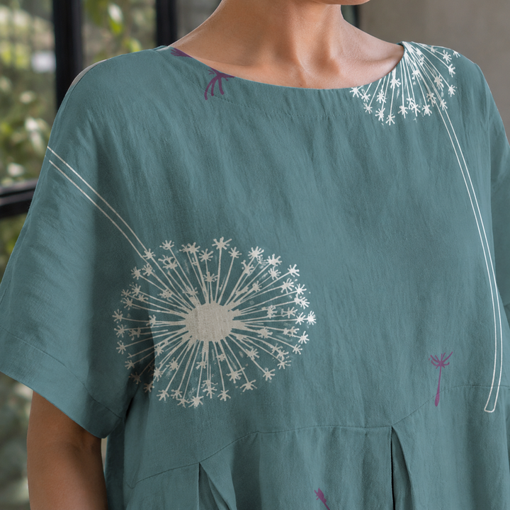 Women's Bernadette-Sage Dandelion Print Dress product image | Invictora.com