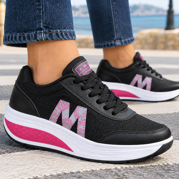 Women's Basile Orthopedic Sneakers in Black | Invictora.com