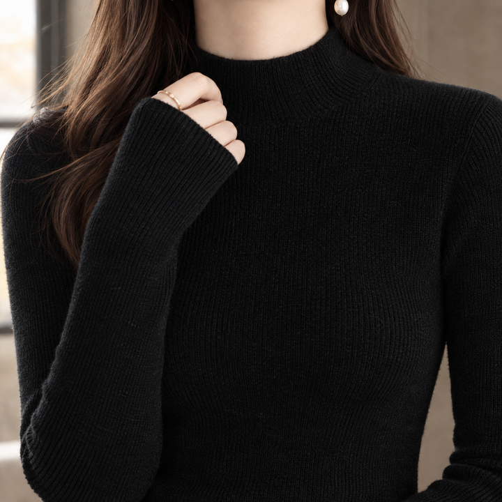 Women's Sabine-Marie Cashmere Sweater in Black | Invictora.com