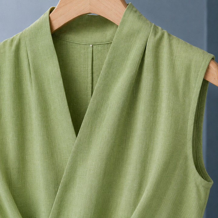 Women's Demelza Wrap Top in Green | Invictora.com