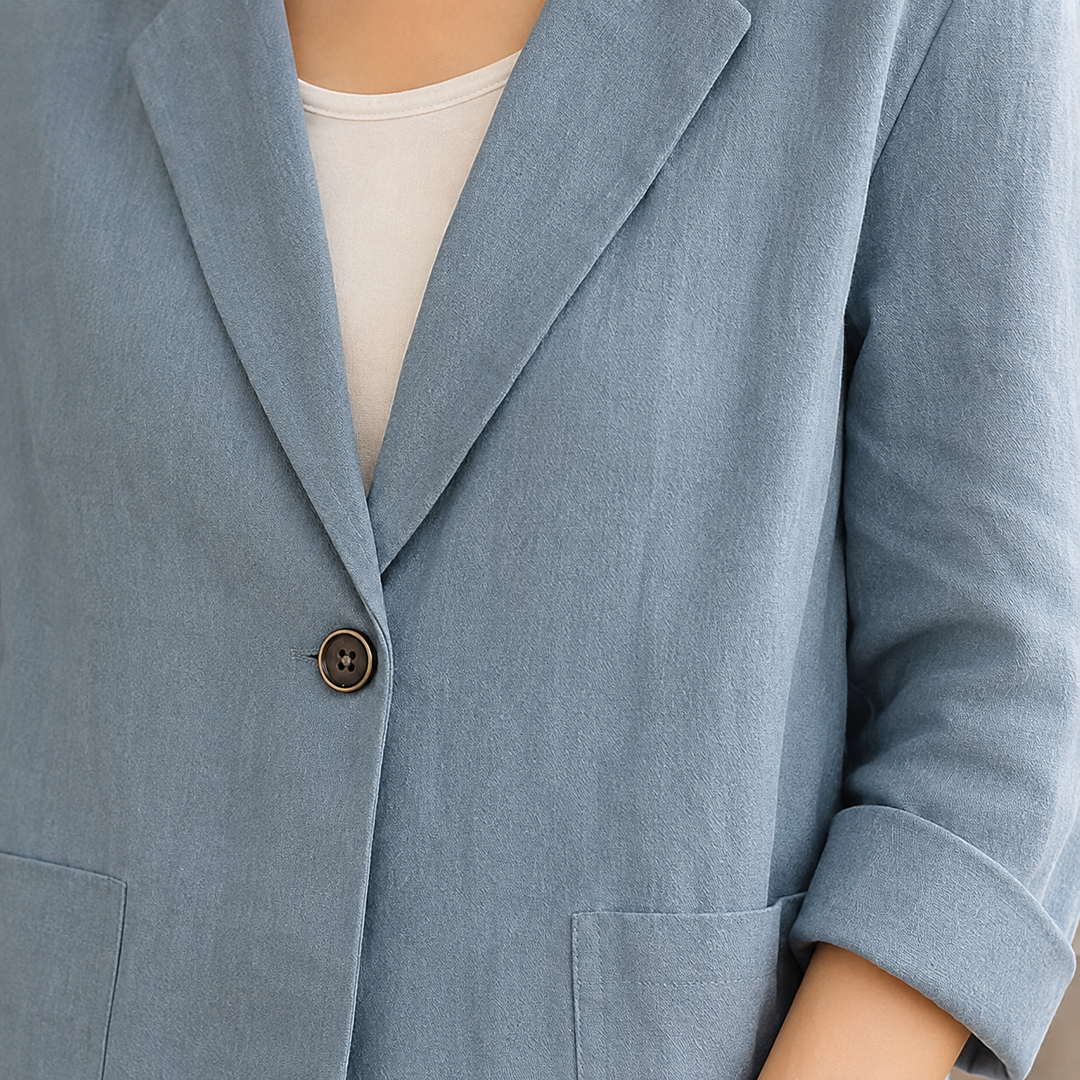 Women's Giselle-Louise Tailored Blazer in Blue | Invictora.com