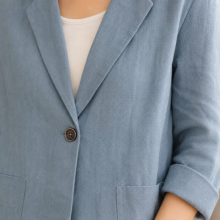 Women's Giselle-Louise Tailored Blazer in Blue | Invictora.com