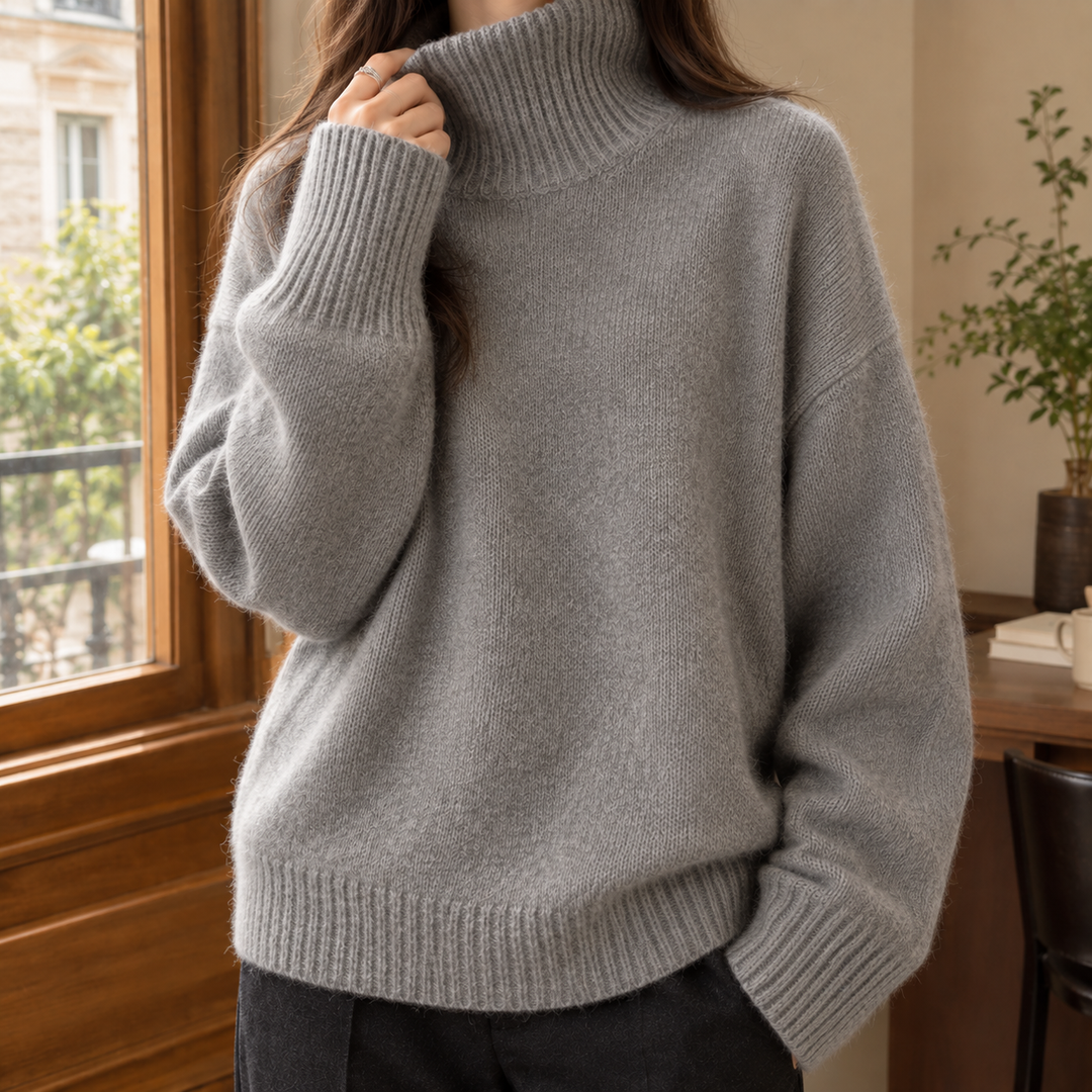 Women's Imogen-Elise Turtleneck Sweater in Gray | Invictora.com