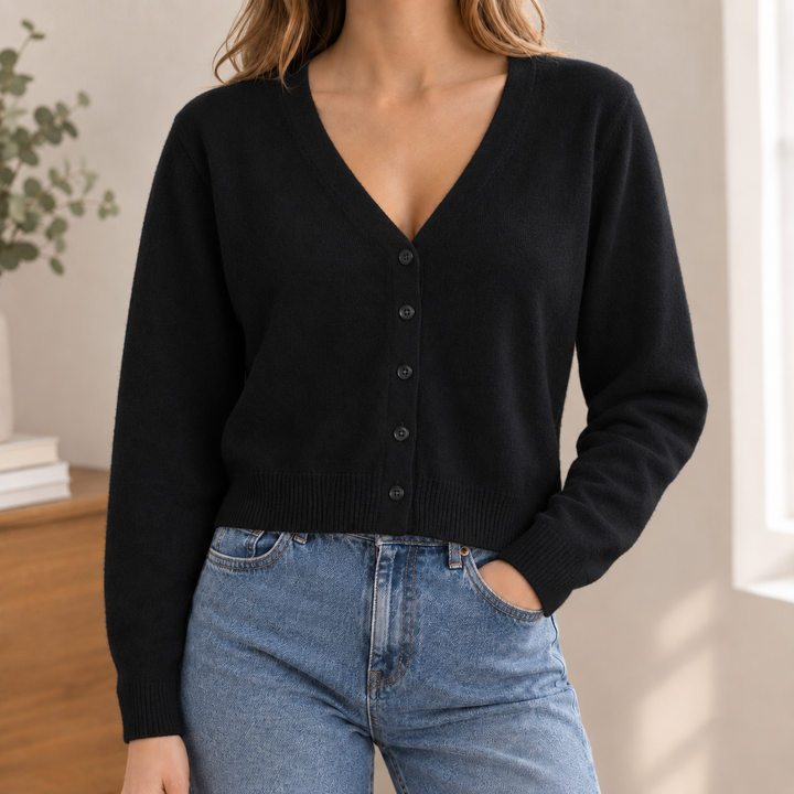 Women's Pomeline-June V Neck Cardigan in White | Invictora.com