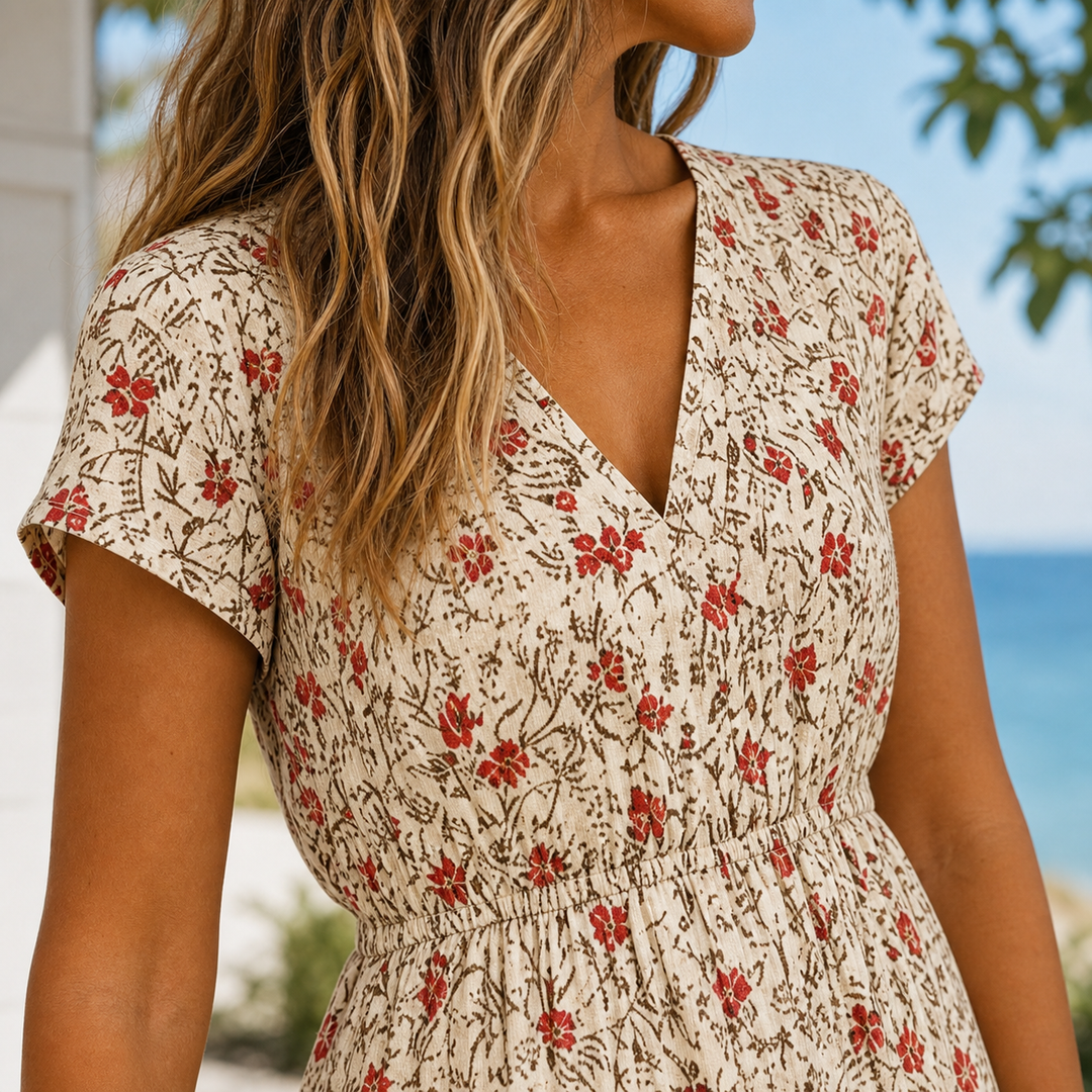 Women's Alba-June Wrap Maxi Dress in Red | Invictora.com