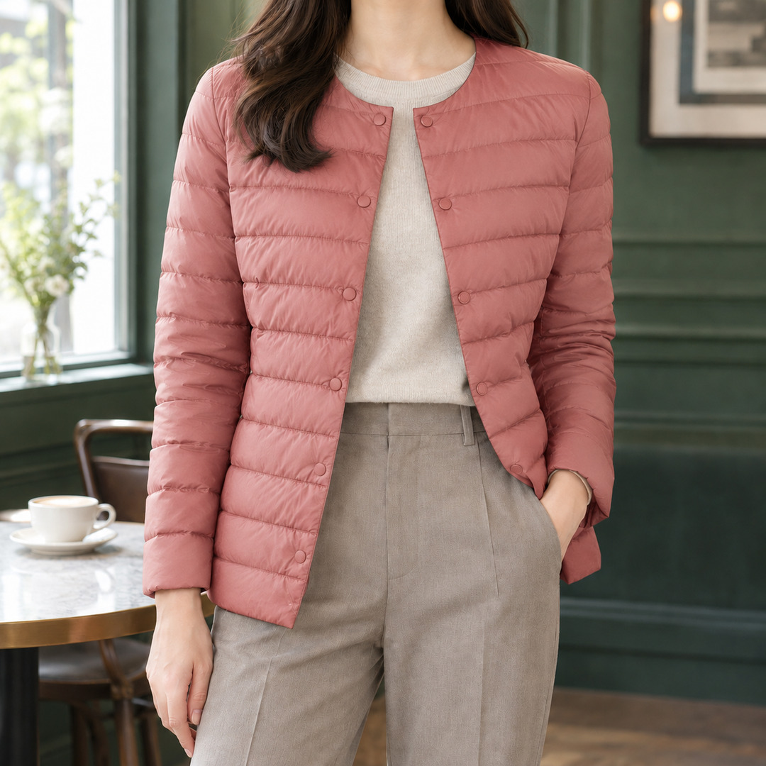Women's Amabel Quilted Jacket in Black | Invictora.com