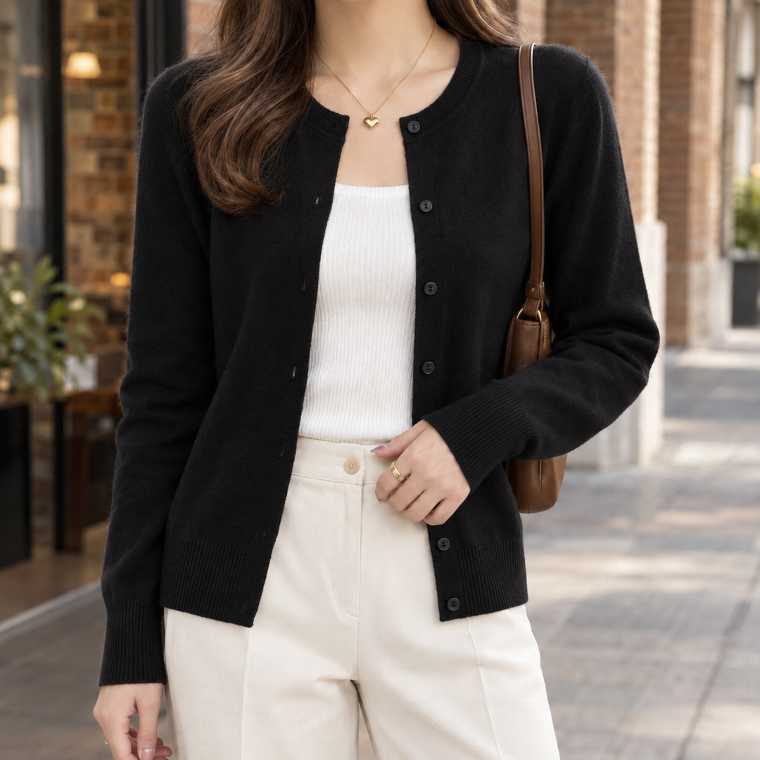 Women's Catriona-Rae Fine Knit Cardigan in Mustard Yellow | Invictora.com