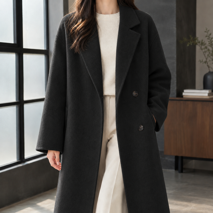 Women's Delia-Grace Double Breasted Coat in Pink | Invictora.com