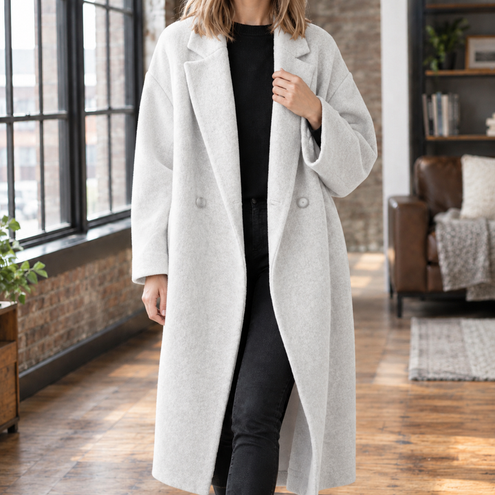 Women's Serena-Faye Wool Blend Coat in Black | Invictora.com