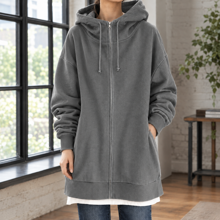 Women's Isabeau-Eve Oversized Hoodie in Khaki | Invictora.com