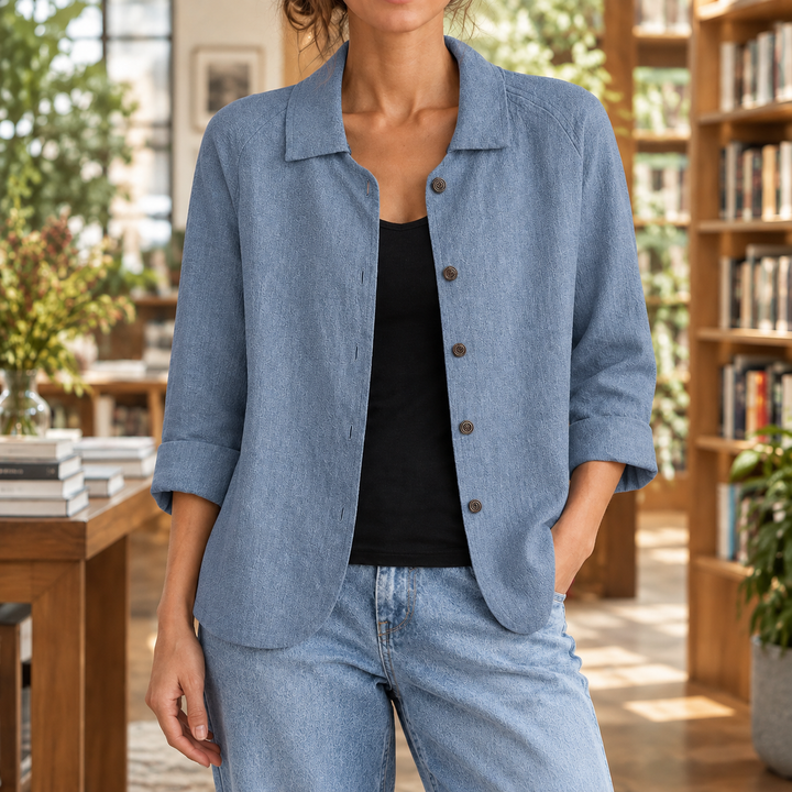 Women's Mabel-Jade Relaxed Blazer in Red | Invictora.com