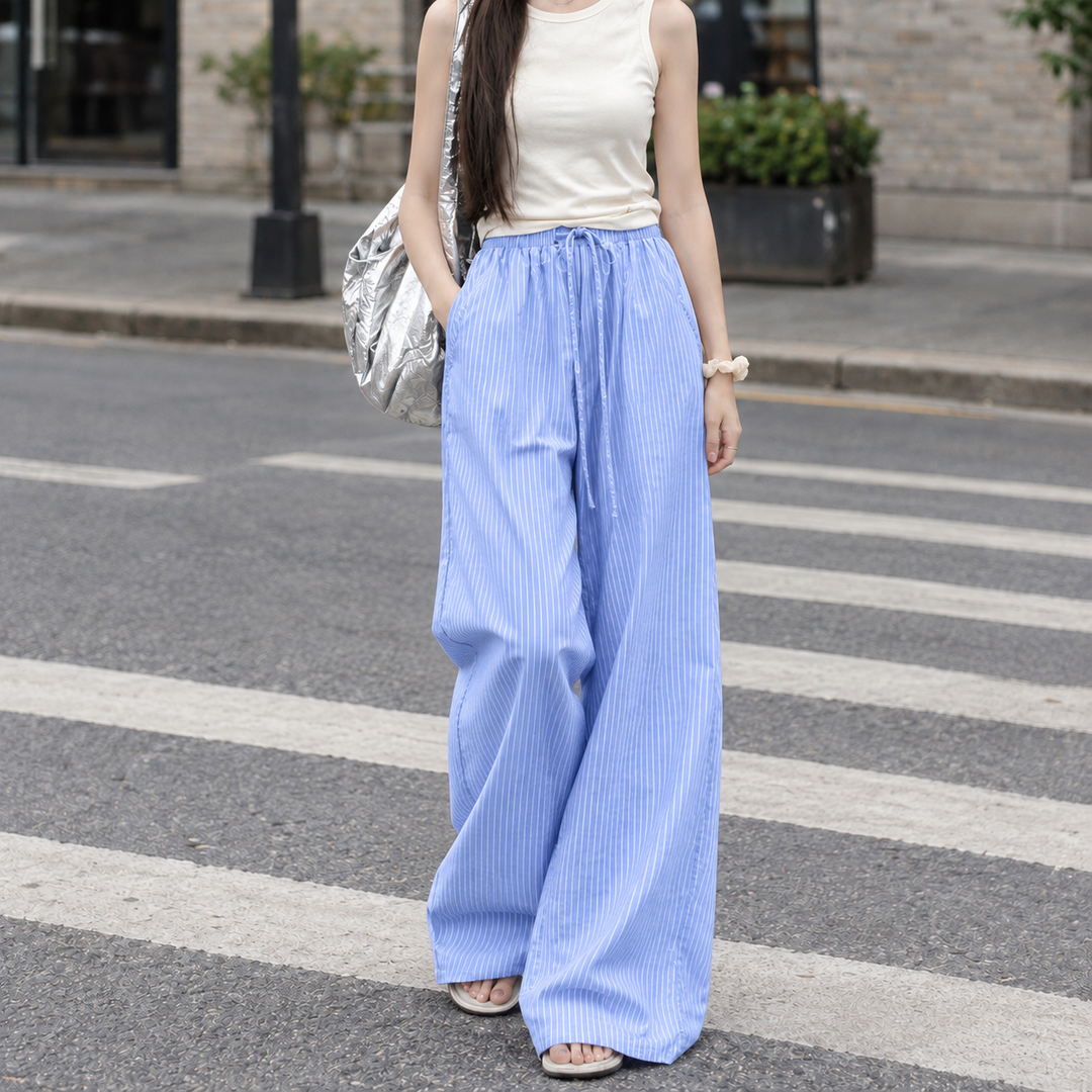 Women's Gabriella-Hope Wide Leg Pants in Pink | Invictora.com