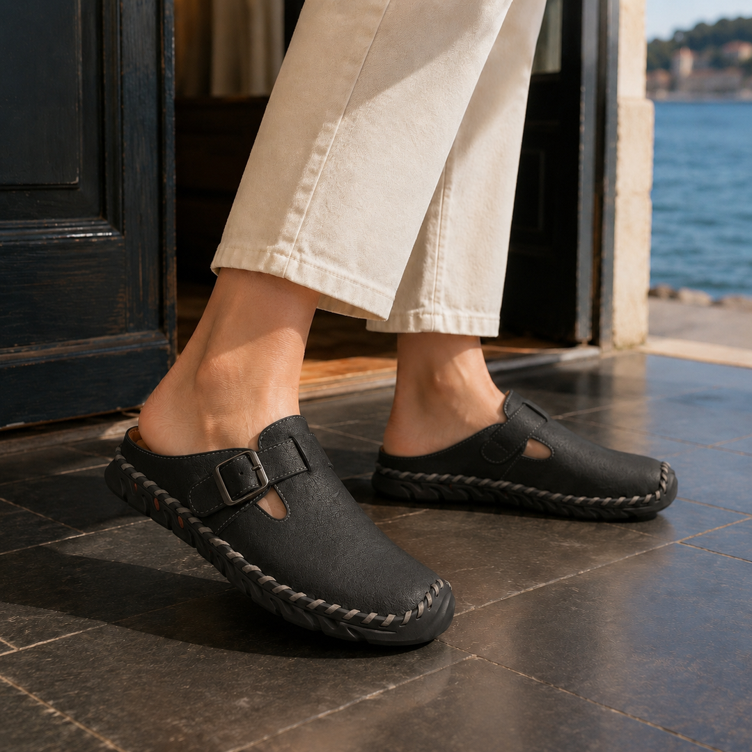 Women's Bernardi Buckle Mules product image | Invictora.com