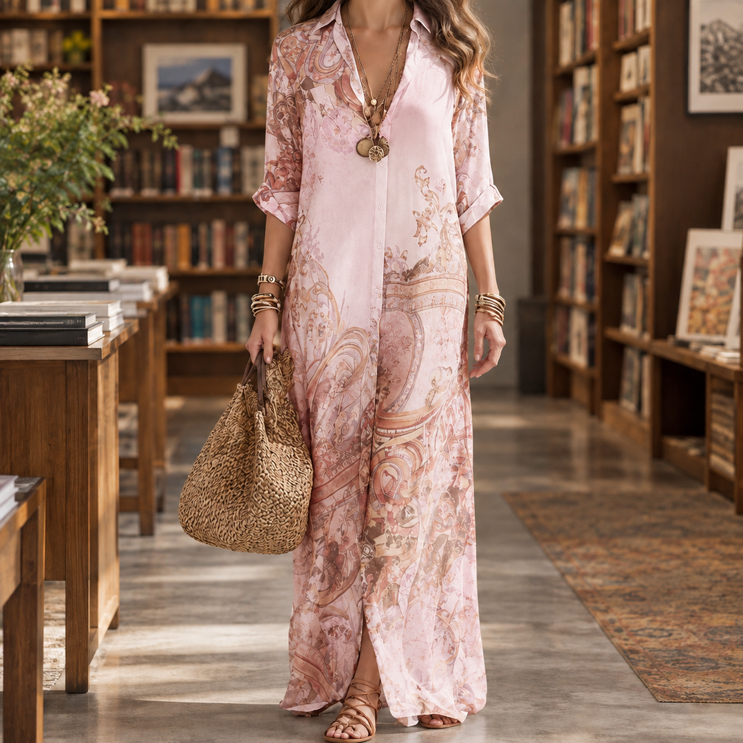 Women's Heloise Printed Maxi Dress product image | Invictora.com
