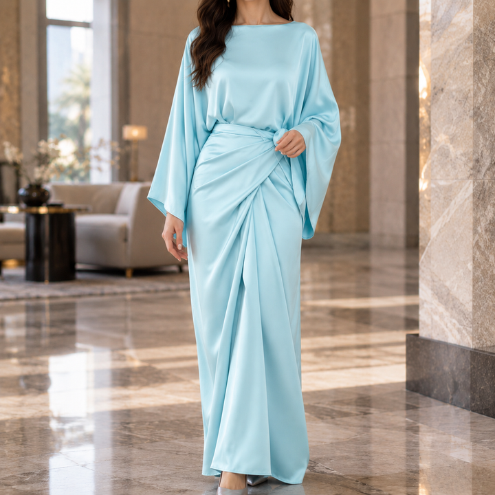 Women's Cecily-Pearl Draped Maxi Dress product image | Invictora.com