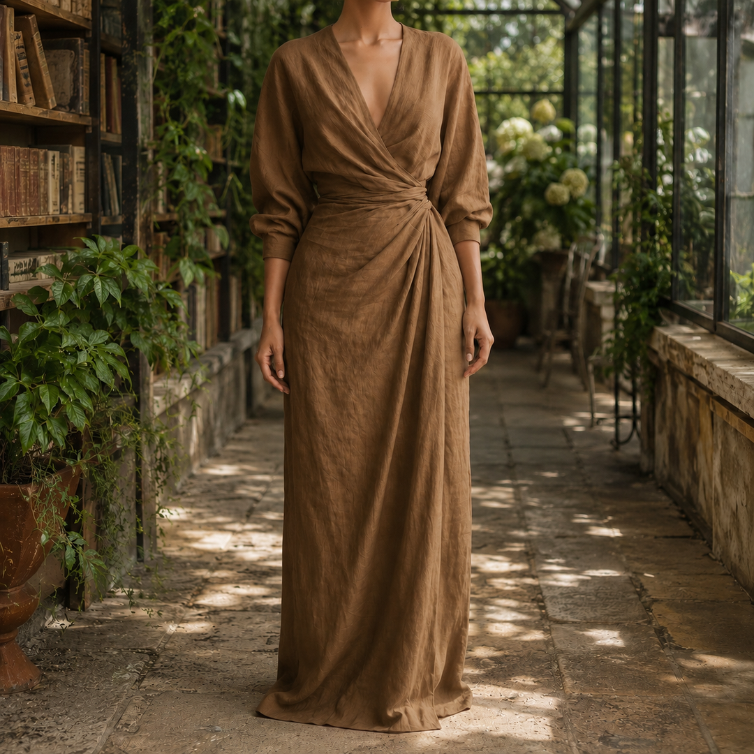 Women's Valentina-Louise Wrap Maxi Dress in Pink | Invictora.com