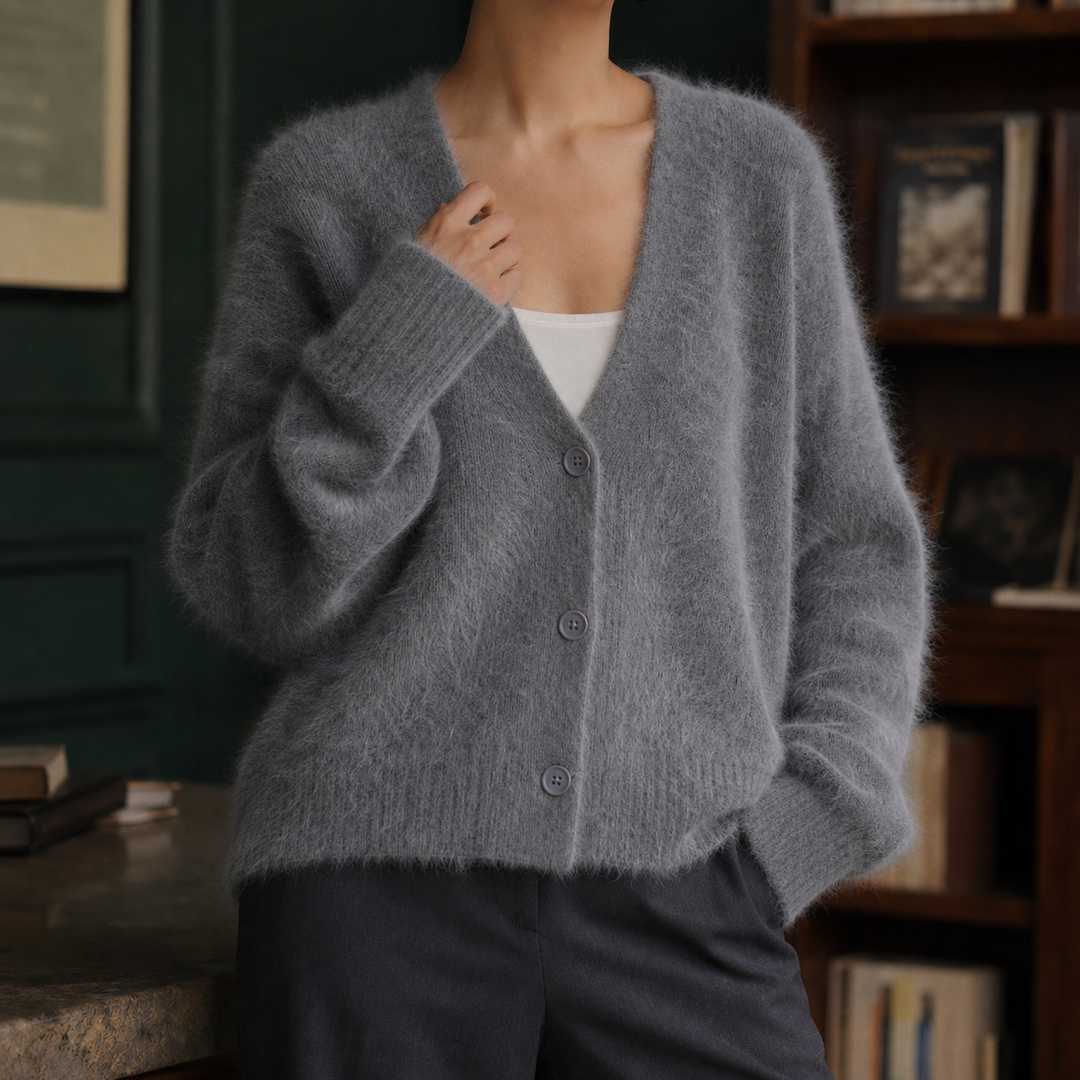 Women's Raven-June Soft Knit Cardigan in Off White | Invictora.com