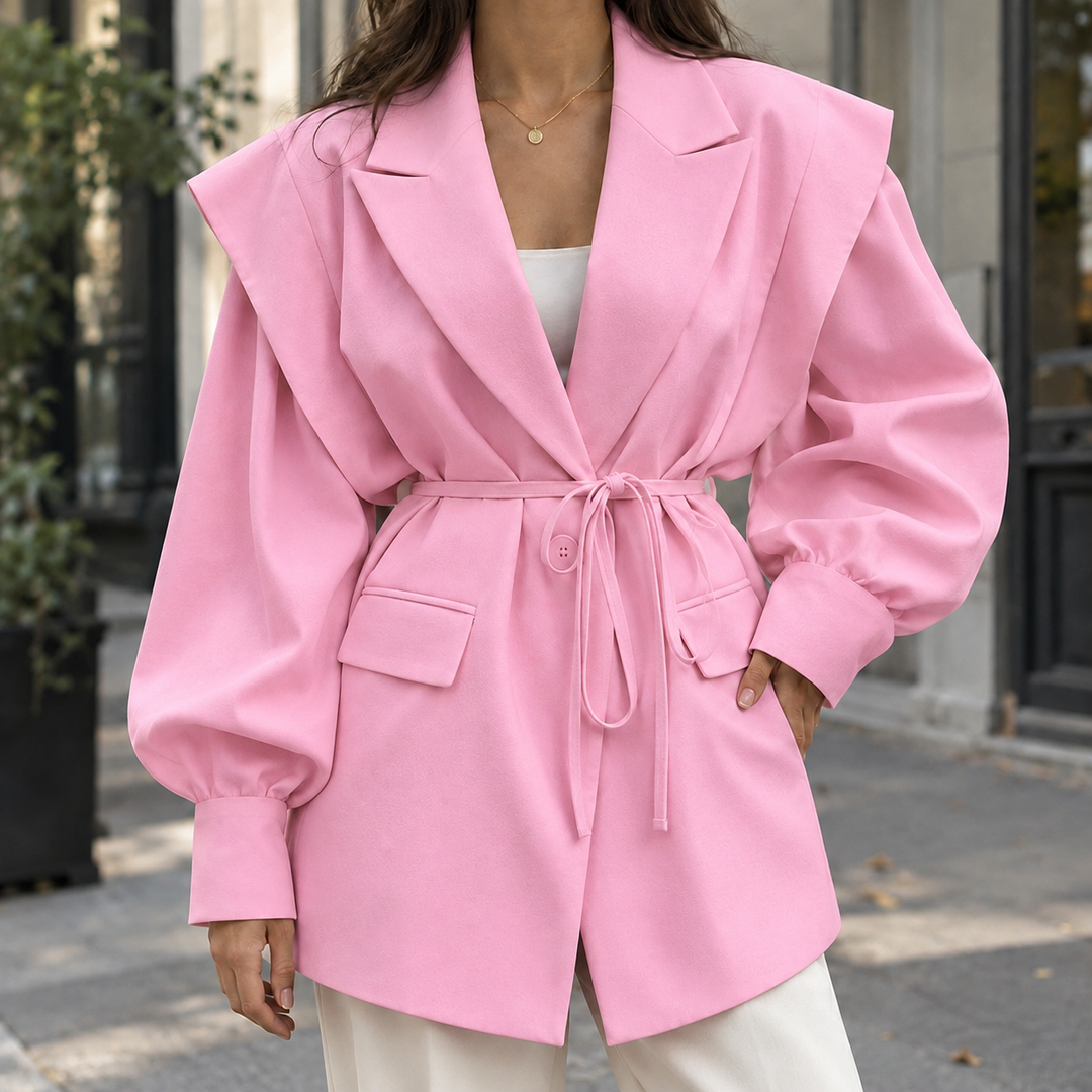Women's Valentina-Claire Sculpted Jacket in White | Invictora.com