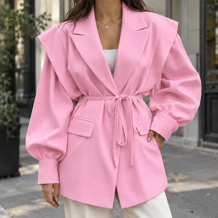 Women's Valentina-Claire Sculpted Jacket in White | Invictora.com