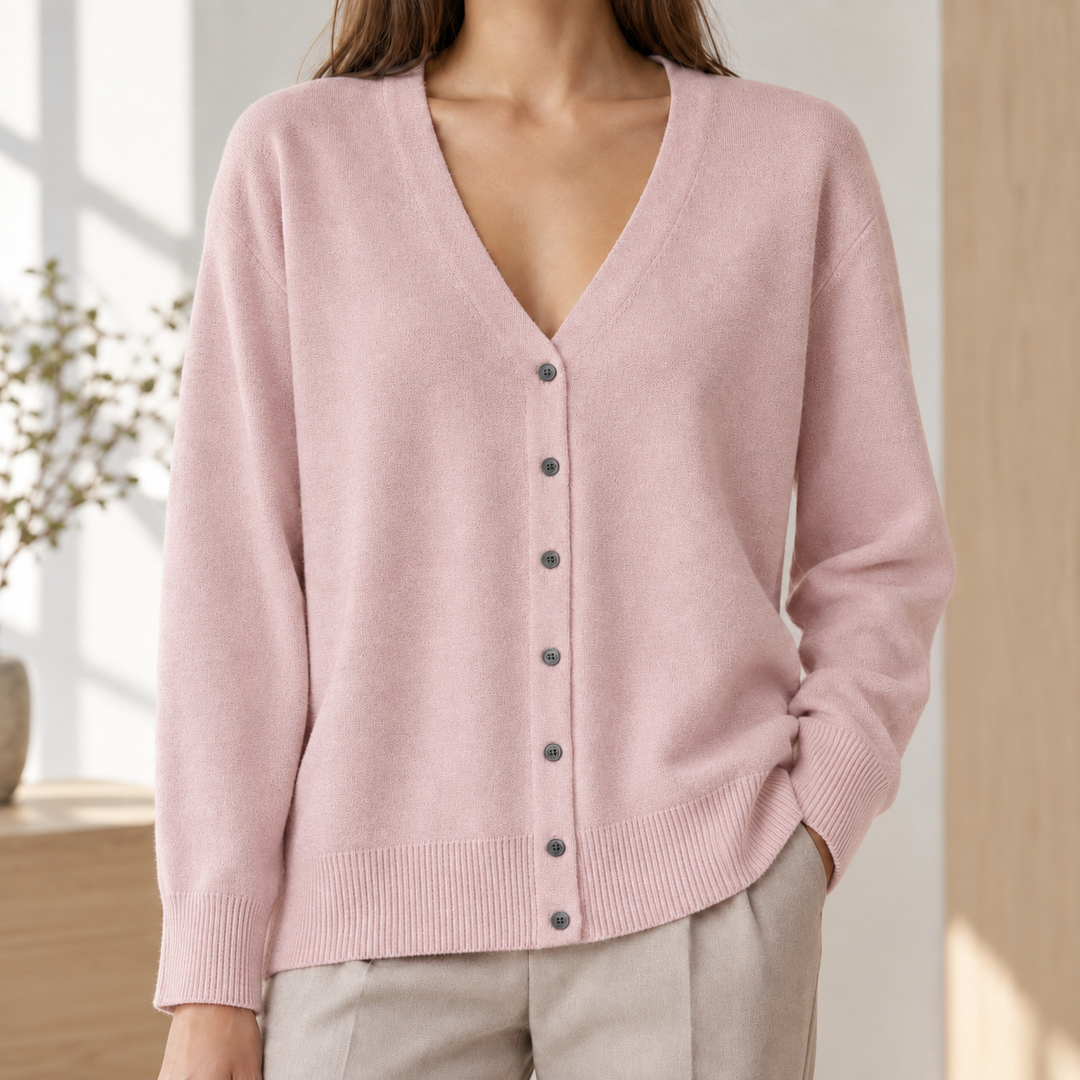 Women's Honoria Button Cardigan in White | Invictora.com