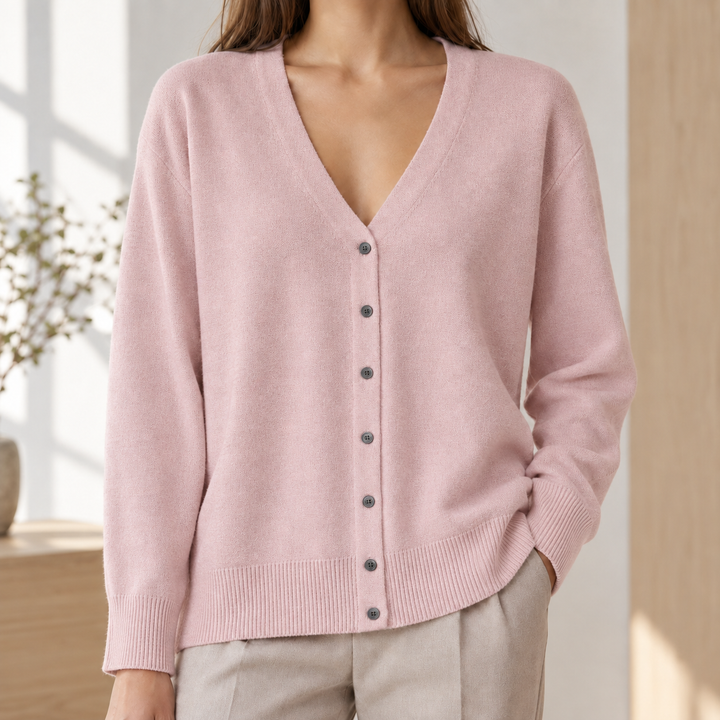 Women's Honoria Button Cardigan in White | Invictora.com