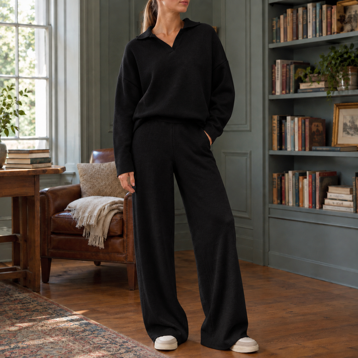 Women's Clara-Lane Wide Leg Set in Off White | Invictora.com