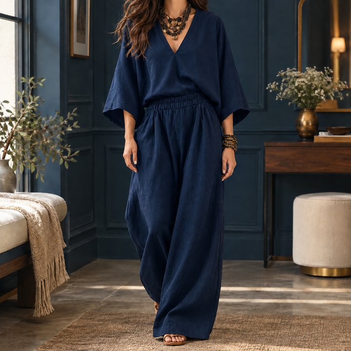 Women's Lucia-Grace Wide Leg Set in Black | Invictora.com