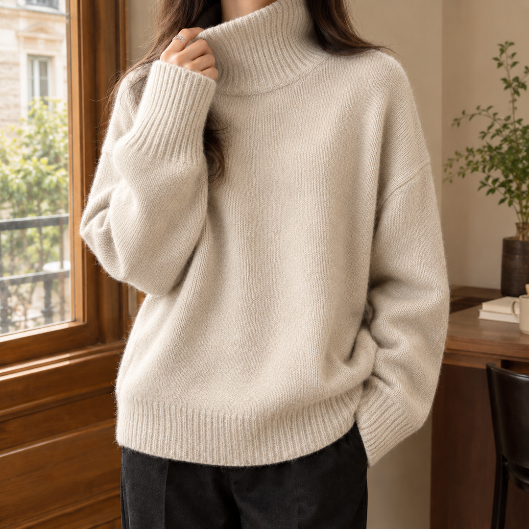 Women's Imogen-Elise Turtleneck Sweater in Gray | Invictora.com