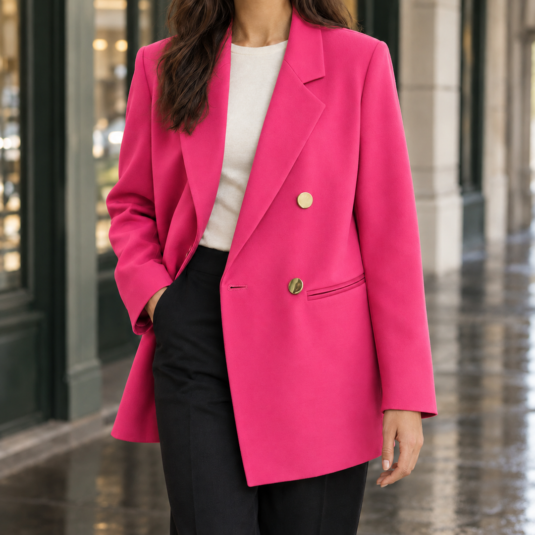 Women's Margot-Rose Tailored Jacket in Brown | Invictora.com