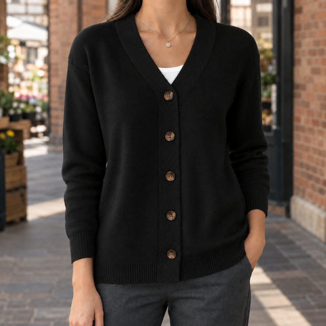 Women's Eva-Jade V-Neck Cardigan in Pink | Invictora.com