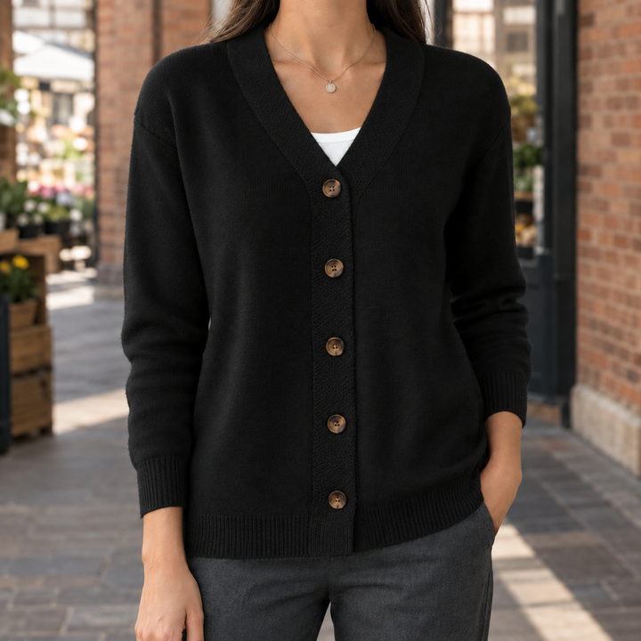 Women's Eva-Jade V-Neck Cardigan in Pink | Invictora.com