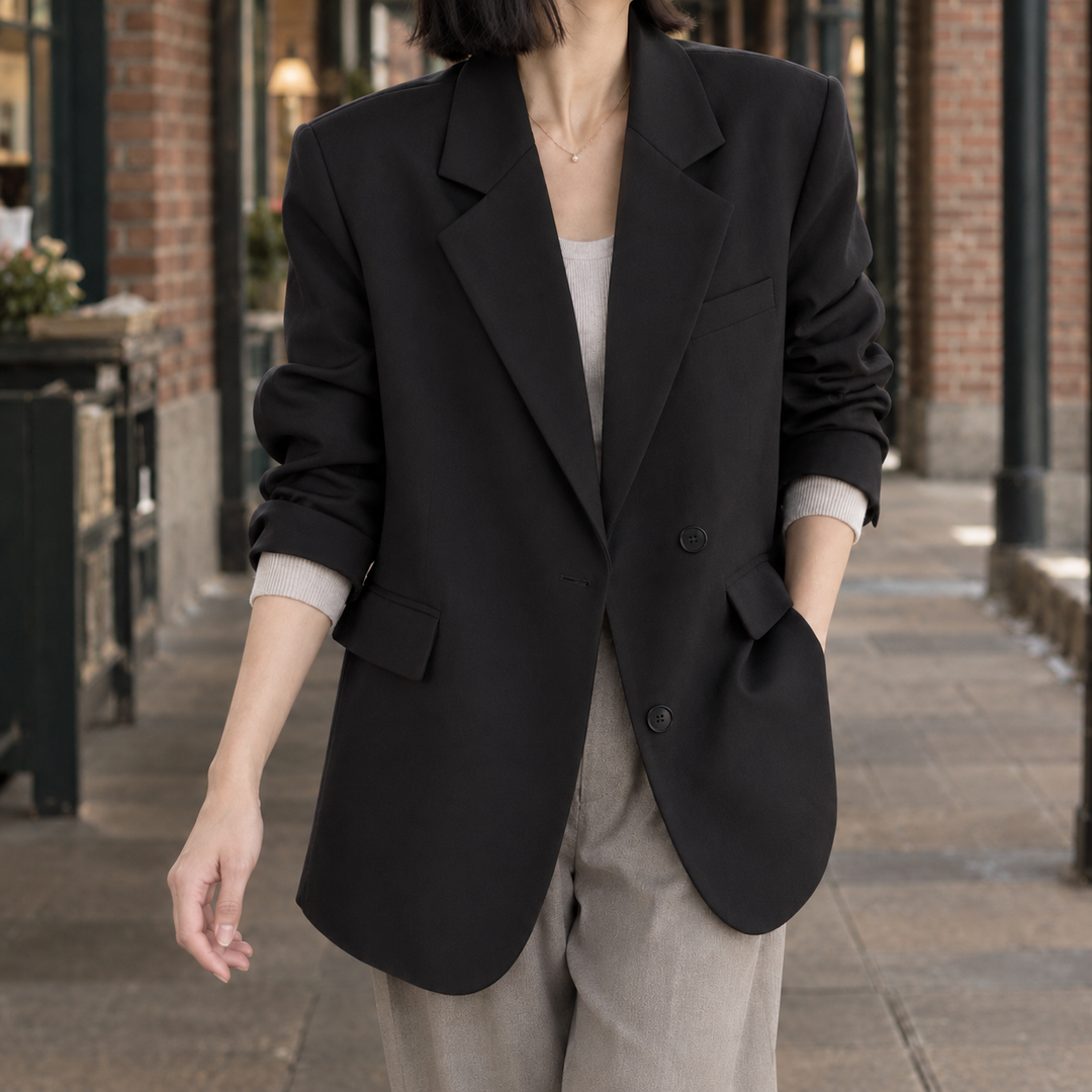 Women's Andrina Tailored Blazer in Gray | Invictora.com