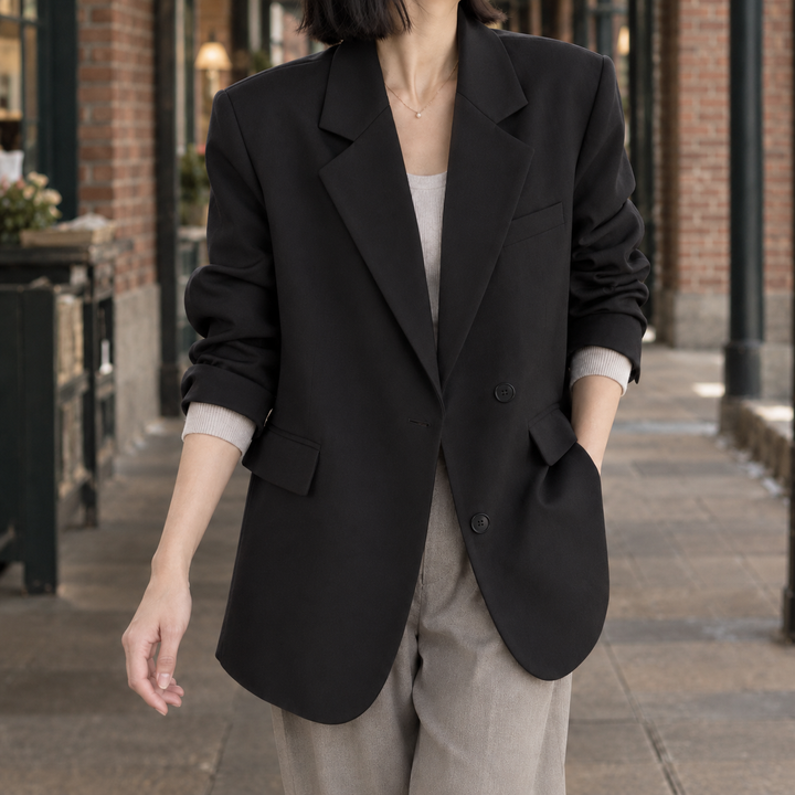 Women's Andrina Tailored Blazer in Gray | Invictora.com